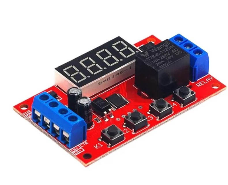 Módulo de relé 12V Interruptor de control de temporizador programable de retardo de tiempo ajustable